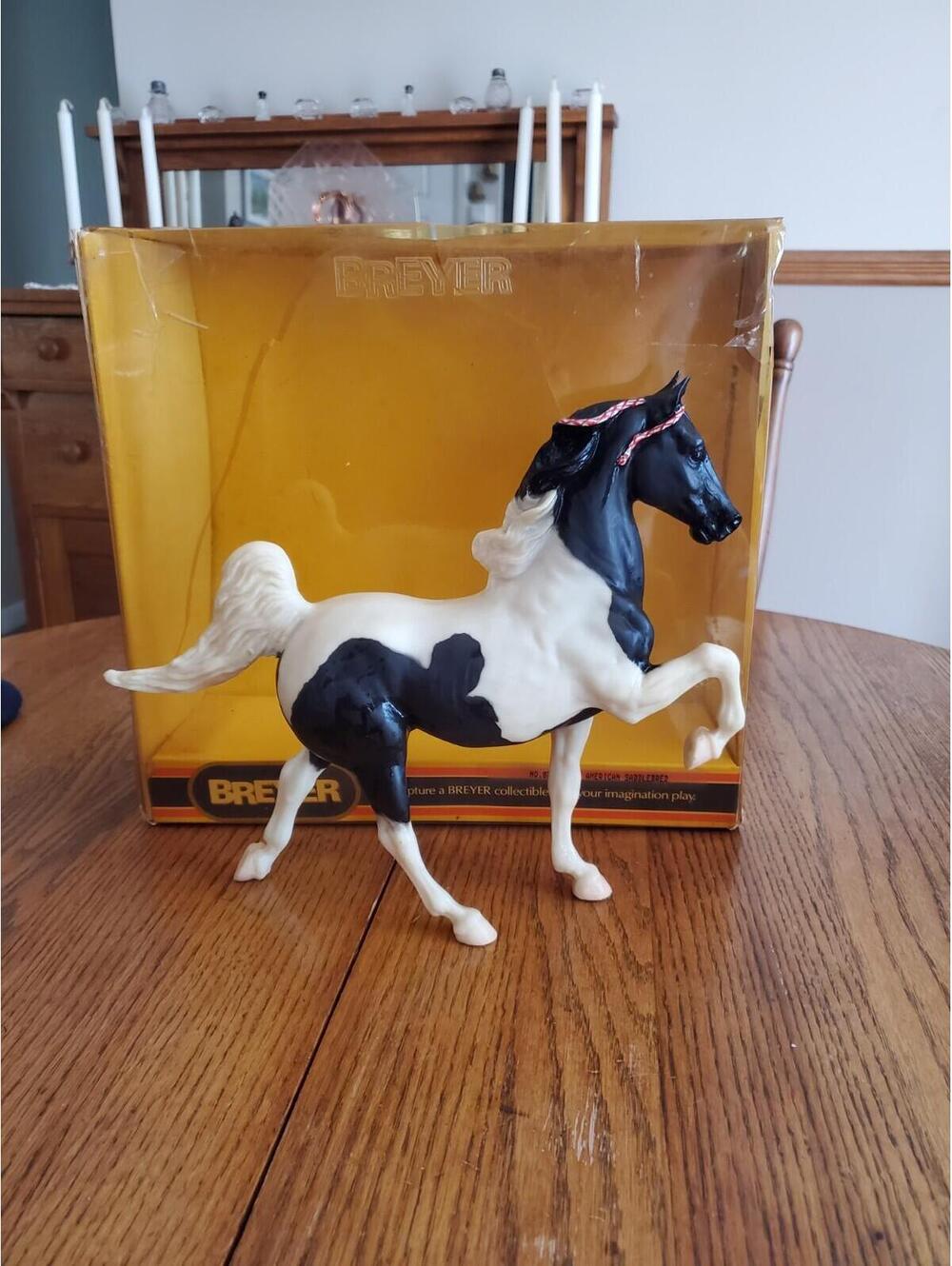Vtg Breyer Saddle Bred Pinto With Box